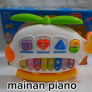 MOMO Mainan MUSIK Piano Helicopter Musical - Mainan ORGAN Anak