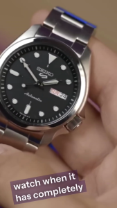 SEIKO 5 Sports SRPE55K1 SKX Sports Style Automatic Black Dial Stainless Steel Strap