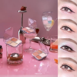 Meilinda Glitter On Shadow Palette 6.8g กลิตเตอร์ ออน แชโดว์ พาเลท เมลินดา อายแชโดว์เนื้อโมจิ สีชัด ติดทน