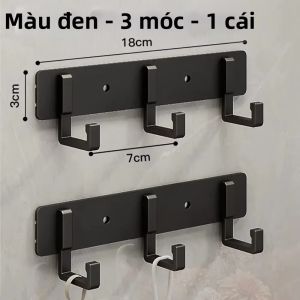 Móc Dán Tường Hợp Kim Nhôm Phong Cách Bắc Âu Bề Mặt Mờ Không Nhìn Thấy Dùng Trang Trí Nhà Cửa Treo Đồ Hàng Ngày Móc Treo Áo Hiện Đại