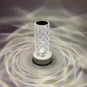 SOLO Rechargeable 16 Color Led Crystal Table Lamp Rose Night Light Desk Lamp Weith Touching Control Gifts Table Lamps