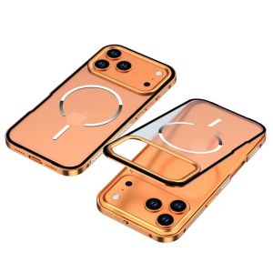 Ốp Điện Thoại Khung Kim Loại Tháo Rời Được Tích Hợp Magsafe Dành Cho iPhone 17/16/15/14/13 Pro Max - Mặt Lưng Hợp Kim Nhôm Mờ Với Bảo Vệ Ống Kính