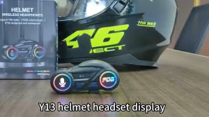 Y13 Headset Bluetooth Helm Versi Bluetooth 5.4 Headset FM Radio IPX6 Waterproof ( Tahan Air )