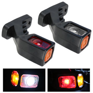 Tail Light Assembly For Trailer Truck Van Lorry White Red Yellow 12/24V LED Side Marker Light Truck Lamp 2Pcs/set Indicator Lamp