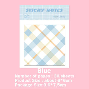 30 Sheets Creative Pastel Checkered Sticky Notes Grid Memo INS 30 Sheets Office School Supplies