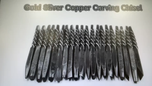 PHYHOO 20Pcs Professional Jewelry Anvil Chisel Tools High Hardness Hand Carving Strike Gold Tools