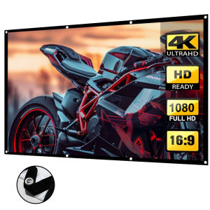 High density soft screen supporting high-definition projection with multiple sizes ranging from 60-150 inches to choose from