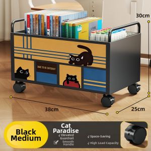 evesigar | Student Classroom Mobile Book Storage Box with Wheels