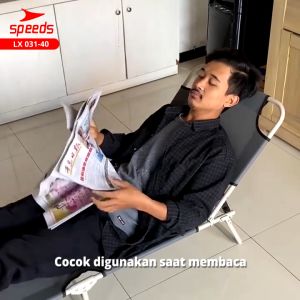 SPEEDS Ranjang Dipan Lipat Portabel Velbed Tempat Tidur Aluminium Lipat Berkemah Santai 031-40