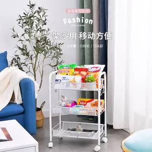 KOI ชั้นถอดได้ รถเข็นเก็บของ ชั้นวางของในครัว ชั้นวางของมีล้อ เคลื่อนย้ายสะดวก ตะกร้าอาหาร จัดส่งทันที