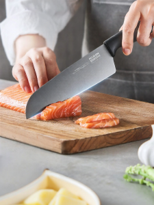 Kuhn Rikon | Stainless Steel Titanium Coated Kitchen Knife for Meat and Slicing