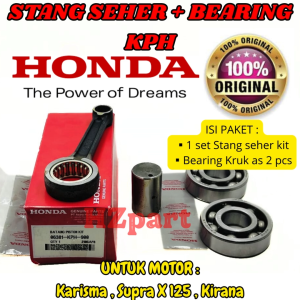 STANG SEHER+BEARING KPH 63/22(2pcs) ASLI ORI HONDA Karisma Supra X 125 Kirana KUALITAS ASLI 100% .
