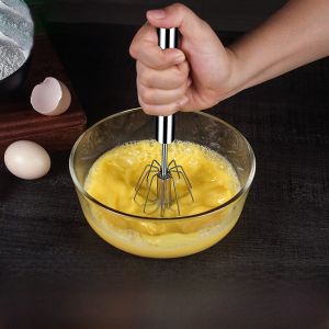 Stainless Steel Manual Semi-Automatic Egg Cream Whisk Kitchen Baking Tool Egg Beater Mixer Essential Kitchen Gadgets