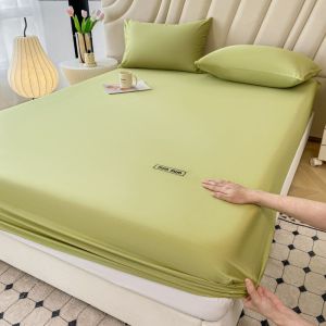 BEIPIN | Embroidered 100% Cotton Fitted Sheet Mattress Protector