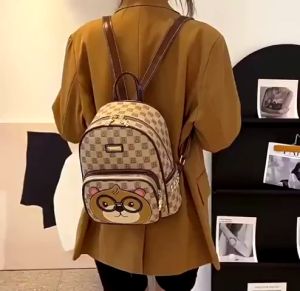 Balo da - Balo nữ dễ thương hình gấu đeo kính mẫu mới đẹp cho nữ đi làm đi học đi chơi phong cách Hàn Quốc