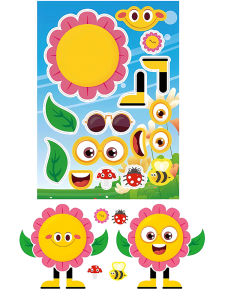 Creative Nature Animal Weather Puzzle Stickers Cartoon Snail Bee Butterfly DIY Childrens Decorative Paper Crafts