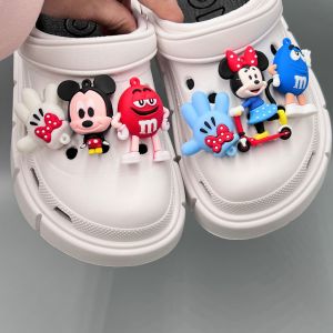 Shoes Charms DIY Shoe Buckle 3D Cartoon Minnie Mouse Accessories Clogs Decoration for Hole Rubber Clogs