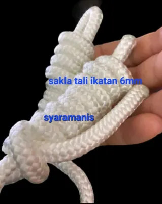 Tali ikatan Simpulan Pengakap scout knot rope dia. 6mm panjang per set 1m ~ 20m warna : putih (white)