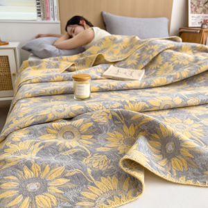 AIYUN | 100% Cotton Three Layer Light Summer Blanket Washable