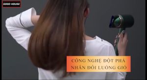 Máy sấy tóc tạo kiểu 2 chiều nóng lạnh tích hợp ion âm và tạo lớp phủ collagen bảo vệ tóc chuẩn salon tặng kèm mỏ vịt