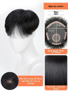 JIANGFASHIJIA | Tóc giả nam ngắn tự nhiên thoáng khí có mái che