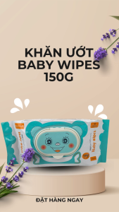 Thùng 30 gói Khăn ướt Baby WIpes 150G VẢI DẦY VẢI BI KHÔNG MÙI KHÔNG CỒN đặc biệt có thể dùng cho bé hàng xuất khẩu