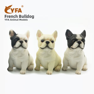 Jijiamei YFA New French Bulldog Sitting Style Xiaofa Lorry Interior Decoration French Bulldog Artificial Animal Dog Model
