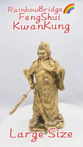 LUCKY FENGSHUI KWAN KUNG (New-Large-Brass) #SIZE: H36.5cm  #9981