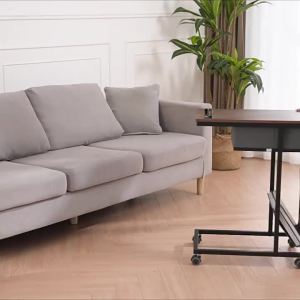 Sanwa Supply | C Shaped Movable Side Table Storage Shelf