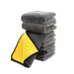 Ultrasoft Large Thick and Quick Drying Car Microfiber Cleaning Towel 800GSM Polishing Waxing Auto Detailing Towel Cloth