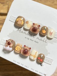 Nhựa Giả Móng Tay Hoạt Hình Thủ Công Cho Trẻ Em Nhựa Giả Móng Tay Dễ Mang Thương Hiệu Capybara Màu Sắc Tươi Sáng