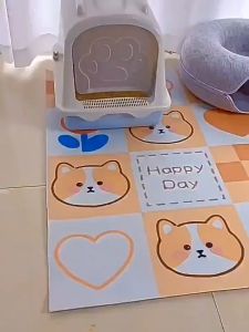 Alas Karpet Kandang Hewan Peliharaan Pet Elastis Bahan Kulit/Alas Pet Hewan Peliharaan Tanpa Cuci Mat Anti Air Waterproof/Karpet Lantai Kulit Anabul/Keset Kaki Anti Slip