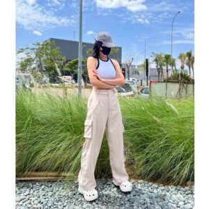 Celana Cargo Pants | Celana Kargo Drill | Kolot | Wide Leg pants