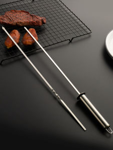 Stainless Steel Bbq Forks for Grilling Skewers 10Pcs Set Outdoor Travel Cooking Utensils Dining in Restaurant