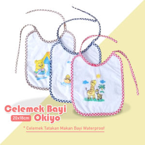 Celemek Bayi Okiyo Tatakan Makan dan Minum Bayi Waterproof