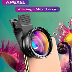 apexel | APEXEL New HD 37MM 0.45x Super Wide Angle Lens with 12.5x Super Macro Lens for iPhone Samsung Smartphones Camera Phone lens Kit