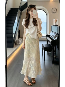 SUSIEYUAN | Green French Mermaid Fishtail Maxi Dress Set