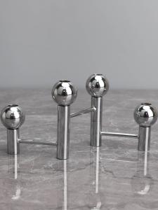 โคมเทียนโลหะเรขาคณิตเรียบง่ายและสร้างสรรค์สำหรับห้องนั่งเล่นและห้องนอน ตกแต่งบ้าน วัสดุโลหะ โคมเทียน โคมเทียน โคมเทียน