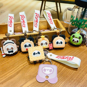 yemi_Q ตุ๊กตาหมีแพนด้า พวงกุญแจการ์ตูน ของแท้ ตุ๊กตา เครื่องประดับ จี้กุญแจรถ น่ารัก สวยหรู เครื่องประดับกระเป๋า พร้อมส่ง
