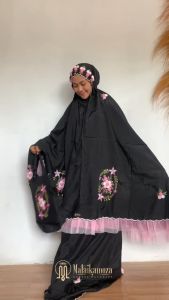 Mukenah Dewasa Bordir Timbul Unik Mukena Sutra Globe Series Tlekung Perlengkapan Sholat
