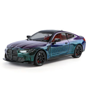 1:24 Scale BMW M4 Alloy Car Model Diecast Car Sound Light Car Lovers Collection Kids Birthday Gift Metal Boys Toys