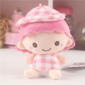 Japanese Style Double Star Fairy Gingham Dress up Twin Star Plush Doll Toy Cartoon Boy Girl Doll Bag Pendant