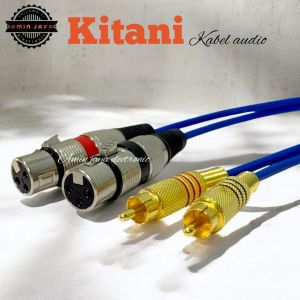 Kabel audio XLR female ke RCA sepasang komponen elektronik aksesoris audio kabel dan interkoneksi.