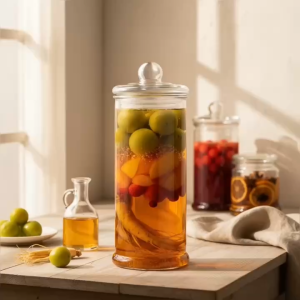 Bình Thủy Tinh Ngâm Rượu 12L Trụ Trơn Cao Cấp TT12L - Nắp Kín Chống Hơi Ngâm Sâm Hoa Quả Đựng Thực Phẩm