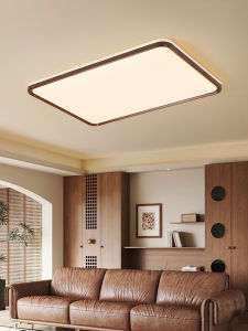 DGY | Retro Minimalist Thin Ceiling Light Walnut Wood Texture