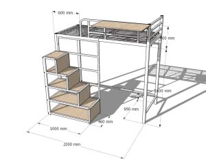 Loft bed customize for helper room singapore /bomb shelter/store room/utility