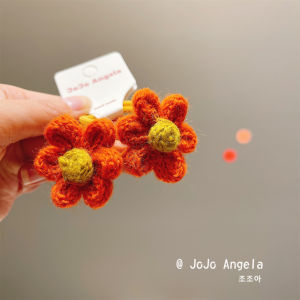 JoJo Childrens Knitted Flower Hair Accessories Cute Girl Hair Ties Baby Elastic Bands Non-Damaging Hair Accessories