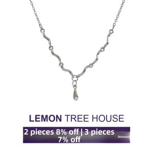 Silver Ripples Waterdrop Necklace Womens Style 2025 New Design Luxury Minimalist Pendant Clavicle Chain Accessory