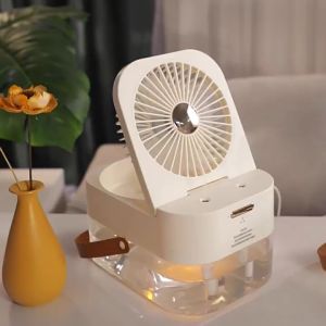 FS03 USB remote control timing 2 in 1 humidifier spray desktop portable electric fan 2.5L water tank atmosphere light