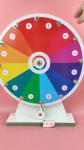 Vòng quay may mắn kêu tạch tạch 12 ô trúng thưởng làm sự kiện chương trình giáo dục event